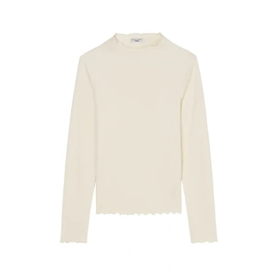 Abbildung von Marc O&#039;Polo Denim SLIM Stretch Langarmshirt, Damen, Größe: XL, Chalky sand