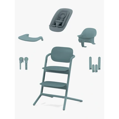 Abbildung von Cybex Lemo 4 in 1 Hochstuhl Inkl. Babywippe, Babyset Und Tablett, Stone Blue