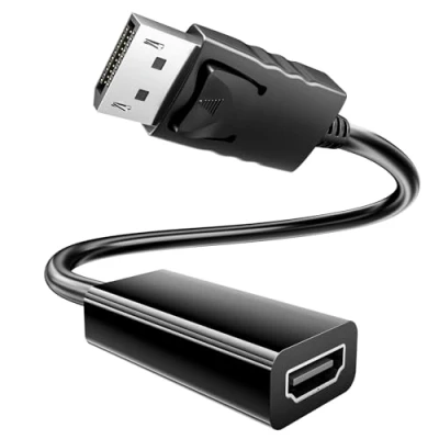 Abbildung von BHHB 4K DisplayPort auf HDMI mit Riegel Einwegübertragung Adapter (Mann zu Frau) für HDTV, Computer, Monitor, Desktop, Laptop, Projektor Mehr.