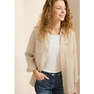 Abbildung von Cecil Hemdbluse, Damen, Größe: Large, Beige