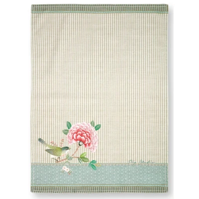 Abbildung von PIP STUDIO Blushing Birds Geschirrtuch Bird Khaki 50 x 70 cm
