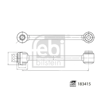 Abbildung von FEBI BILSTEIN 183415 Koppelstange Hinterachse links, rechts 183 Stahl MERCEDES BENZ: E Klasse Limousine, GLC SUV, T modell
