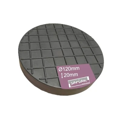 Abbildung von Gummiauflagen Verschiedene Größen für Wagenheber und Hebebühnen zum Reifenwechseln Rangierwagenheber Gummiklotz Gummiunterlage (120x20 Waffel)