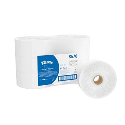 Abbildung von Kleenex Jumbo Toilettenpapierrolle 8570 6 Rollen mit je 500 weißen, 2 lagigen Blättern