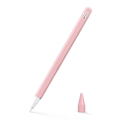 Abbildung von MoKo Hülle Kompatibel mit Apple Pencil 2. Generation, Pro, 【2 Stück】 1 Stifthülle und Spitzehülle Magnetischer Aufladung Doppelklick Touch Funktion Retractable Schutzhülle