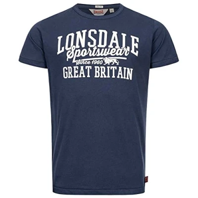Abbildung von Lonsdale Men&#039;s MARTINSTOWN T Shirt, Dark Navy/White, M