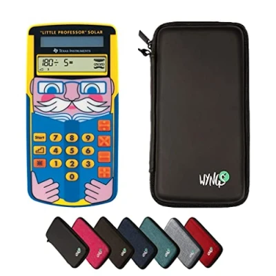 Abbildung von TI Little Professor Taschenrechner inklusive Schutztasche von WYNGS in Schwarz Basic Set