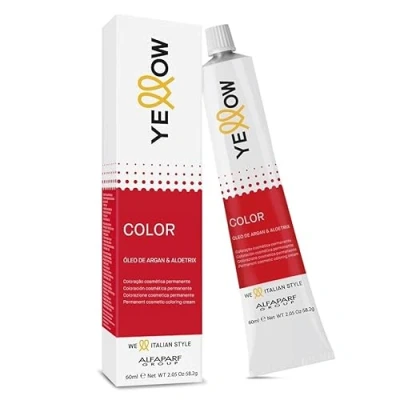Abbildung von Alfaparf Group Permanente kosmetische Coloration 410 GRAFITE Yellow Color Arganöl &amp; Aloetrix 100 ml