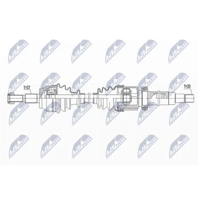 Abbildung von NTY NPW FR 111 Antriebswelle Vorderachse rechts 970 81 FORD: FOCUS 3 Turnier,