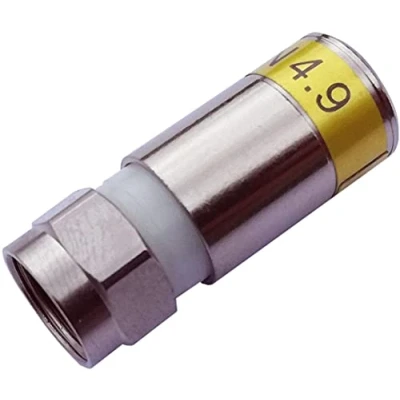 Abbildung von 10 Stück Cabelcon F 56 CX3 4.9 gelb Stecker RG6 Compression