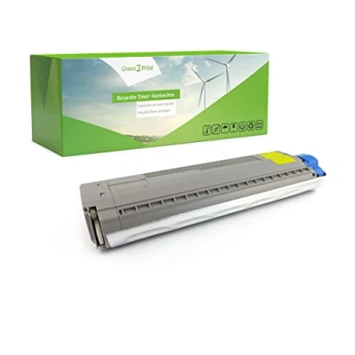 Abbildung von Green2Print Toner gelb 10000 Seiten ersetzt Oki 46861305 passend für C834, C844