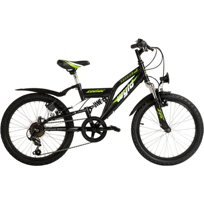 Abbildung von WYLD Kinderfahrrad &quot;Kinder Mountainbike Fully ATB 20&quot; Zodiac schwarz grün 6 Gänge RH 31 cm&quot;, Gang, Kettenschaltung
