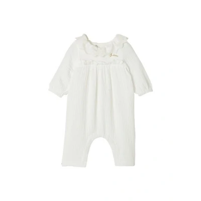 Abbildung von Vertbaudet Overall aus Baumwoll Gaze gefüttert Baby Elfenbeinfarben 3M 60 cm