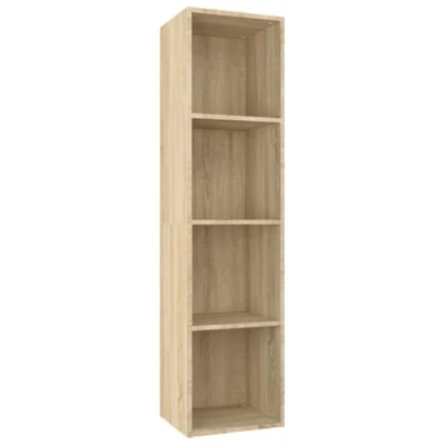 Abbildung von vidaXL Bücherregal TV Schrank Wandregal Standregal Aktenregal Raumteiler Fernsehtisch Lowboard Regal Fernsehschrank Sonoma Eiche 36x30x143cm Holzwerkstoff