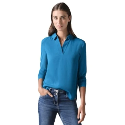 Abbildung von Cecil ARM Bluse, Damen, Größe: XL, Blau