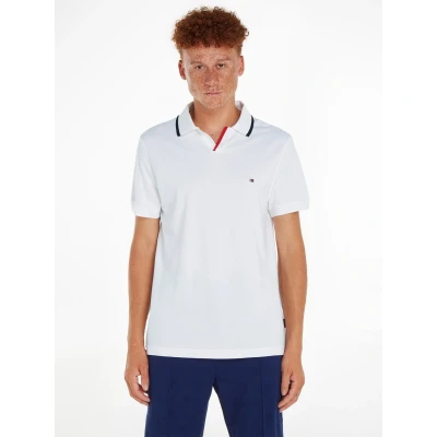 Abbildung von Tommy Hilfiger RWB Tipped V Collar REG POLO Tshirt print, Herren, Größe: 3XL, White