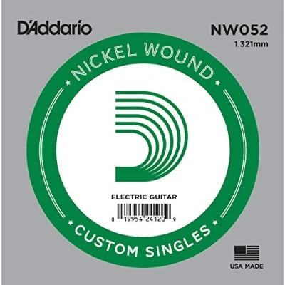 Abbildung von D&#039;Addario NW052 Nickel Einzelsaite für Gitarren 0,13 cm (0,052 Zoll)