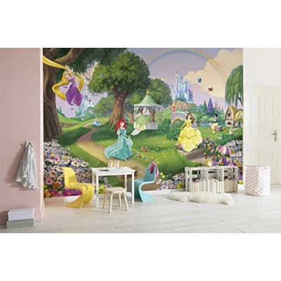 Abbildung von Komar Fototapete &quot;Disney Princess Rainbow&quot;, 368x254 cm (Breite x Höhe), inklusive Kleister