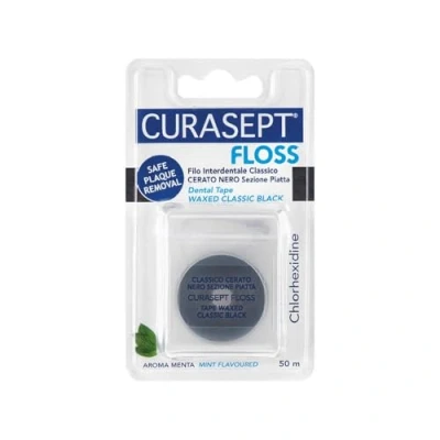 Abbildung von Curasept Floss Classico Cerato Nero Sezione Piatta 50 m