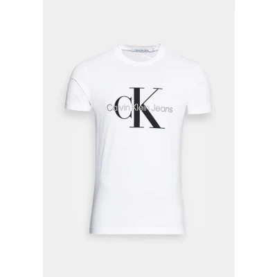 Abbildung von Calvin Klein Jeans CORE Monogram SLIM TEE Tshirt print, Herren, Größe: Medium, Bright white