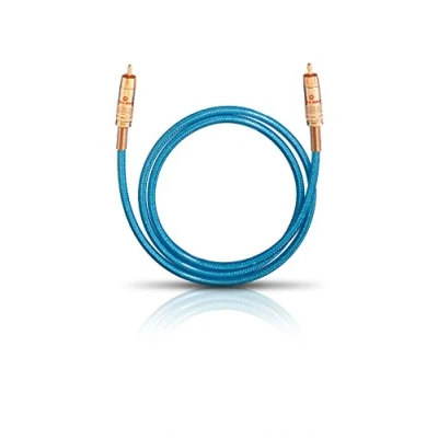 Abbildung von Oehlbach NF 113 DI 1000 Digitales Audio Cinchkabel Hochwertiges S/PDIF Koaxialkabel, Mehrfach Schirmung, 75 Ohm 10m blau