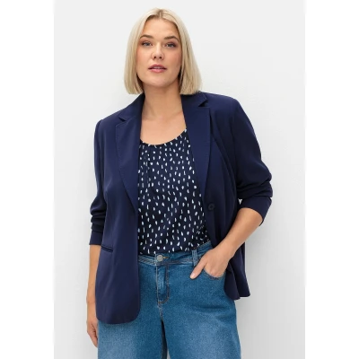 Abbildung von Sheego Blazer, Damen, Größe: 44, Tiefblau