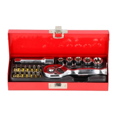 Abbildung von ENERGY NE00338 Steckschlüsseleinsatz Set 20 Außen Torx, Kreuzschlitz (PH), Torx TR 3/8&quot;, 3/8 mit Ratschenfunktion