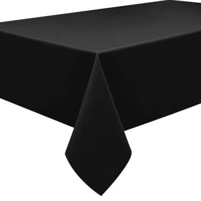 Abbildung von Home Direct Qualitäts Tischdecke Textil Eckig 140 x 200 cm, Farbe wählbar Schwarz