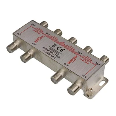 Abbildung von 8 Fach SAT &amp; BK Verteiler Splitter F Serie 5 2400 MHz 85 dB voll geschirmt UKW Radio DC Durchlass Fernseh Stamm
