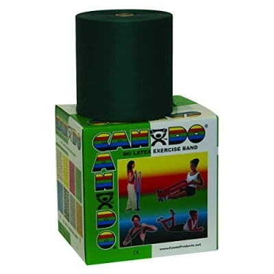 Abbildung von CanDo Trainingsband LATEXFREI / Gymnastikband, Länge 45 m blau (schwer)