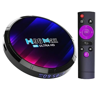 Abbildung von Sofobod H96MAX Smart TV Box Android 9.0 4GB RAM 32GB ROM, H.265 Decoding, HDIM 2.0, HD 4K 3D, USB3.0, Dual WiFi 2.4G/5G BT4.0 (EINWEG)