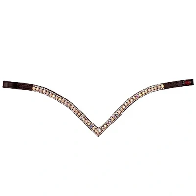 Abbildung von Stirnriemen Pferd Glitzer. Stirnband START Woden Leder Diamond Pferdestirnband