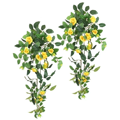 Abbildung von Kunstblume Künstlicher Rosenhänger, I.GE.A., Höhe 74 cm, Rosenranke Rosenbogen Rosen Blume Rosengirlande Deko Busch
