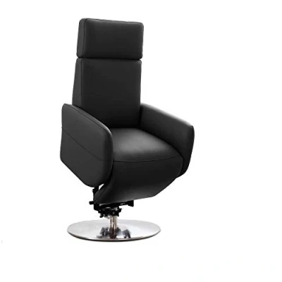Abbildung von Cavadore TV Sessel Cobra / Fernsehsessel mit 2 E Motoren, Akku und Aufstehhilfe Relaxfunktion, Liegefunktion Ergonomie L 71 x 112 82 Echtleder Schwarz
