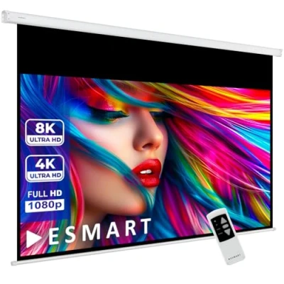 Abbildung von eSmart Professional MIMOTO Tageslicht Motor Leinwand Grau 160 x 90 cm (72&quot;) 16:9
