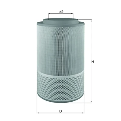 Abbildung von MAHLE ORIGINAL LX 1627 Luftfilter 475,0 267,0 Filtereinsatz