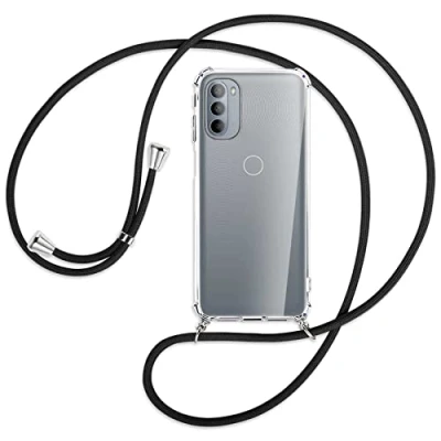 Abbildung von mtb more energy® Handykette kompatibel mit Motorola Moto G31, G41 (6.4&#039;&#039;) schwarz Smartphone Hülle zum Umhängen Anti Shock Full TPU Case
