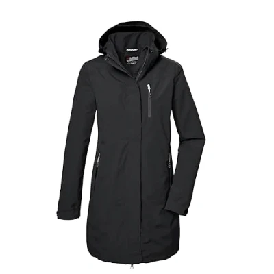 Abbildung von killtec Damen Funktionsparka/Parka mit abzippbarer Kapuze KOS 30 WMN PRK, schwarz, 48, 42918 000
