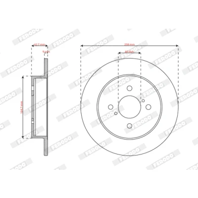 Abbildung von JURID Bremsscheibe SUZUKI: Ignis 2, I 258mm 9,2mm 4 voll geölt 563854J 5561160J00,5561160J01 Bremsscheiben, Scheibenbremsen