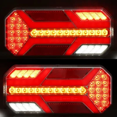 Abbildung von DARKGUARD Rückleuchten Satz für Anhänger Led 12/24V,mit E Prüfzeichen,7Funktion 2pcs Rücklicht Set Wohnwagen KFZ PKW,Wasserdicht Anhängerbeleuchtung,Heckleuchten
