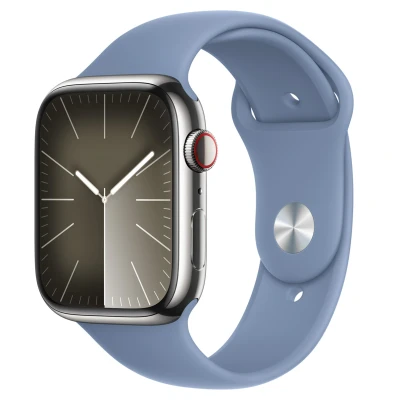 Abbildung von Apple Watch Armband Original Silikon und TPU (weich) Blau Geeignet für Series 1 9 / SE Ultra (2)
