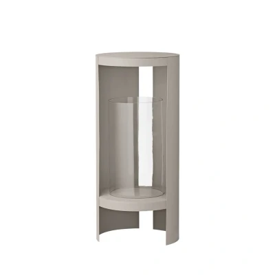Abbildung von AYTM Laterne Ora, graubraun, Höhe 58,4 cm, Glas, Aluminium