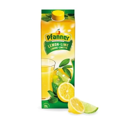 Abbildung von Pfanner Lemon Lime (1 x 2 l) Mehrfruchtsaft mit 25% Fruchtgehalt Fruchtgetränk aus Zitronen und Limetten