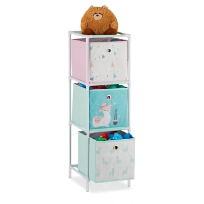Abbildung von relaxdays Steckregal Kinderregal Lama mit Boxen, 3
