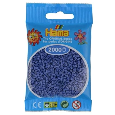 Abbildung von Hama Mini Perlen Beutel ca. 2000 Sicherungsperlen Mosaik Deko Kunst &amp; Basteln für kreative Kinder ab 5 Jahren Helles Lavendel