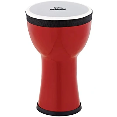 Abbildung von Nino Percussion Elements Mini Djembe Kleines Musikinstrument für Kinder ab 3 Jahren Durchmesser 6 Zoll Kunststoff, Rot (NINO EMDJ FE)