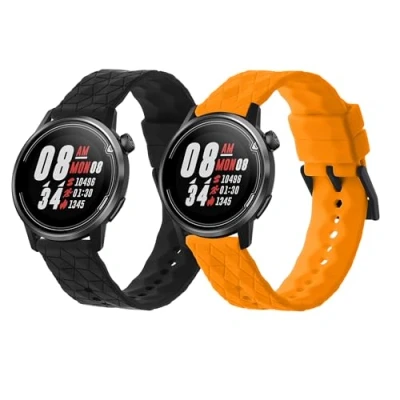 Abbildung von kwmobile 2X Sportarmband kompatibel mit COROS PACE 2 / APEX (42mm) Armband Fitnesstracker Band Set aus TPU Silikon