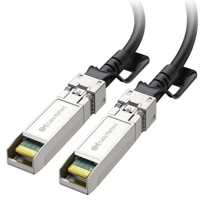 Abbildung von Cable Matters 10Gbps DAC Twinax SFP Kabel 2 m (SFP+ Kabel), 10GBASE CU Passive Direct Attach Kupfer Kabel, kompatibel mit Cisco , Ubiquiti Huawei Netgear und Supermicro Geräten