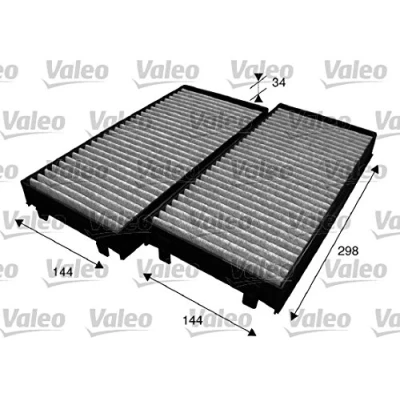 Abbildung von VALEO CLIMFILTER PROTECT 715584 Innenraumfilter Aktivkohlefilter 293 138 34 BMW: X5, X6