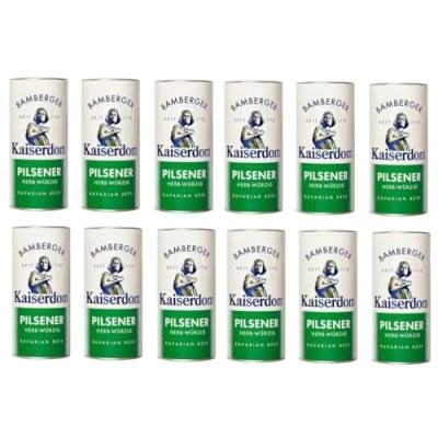 Abbildung von 12 Dosen Kaiserdom Pilsener herb würzig Bavarian Beer a 1000ml mit 4,9% Vol. inc. EINWEG Pfand + Space